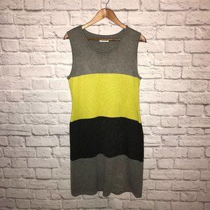 Calvin Klein Color Block Sweater Dress - Large - NWT